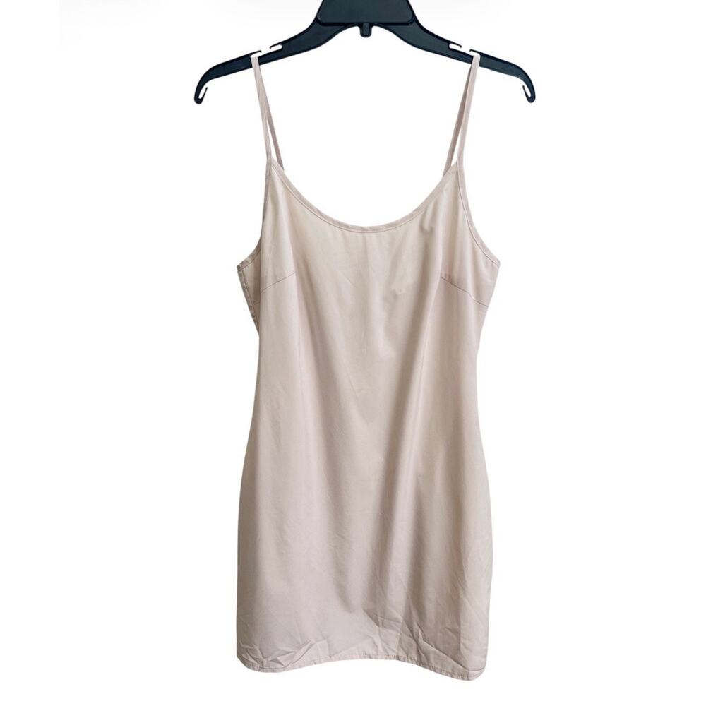 ELLIATT Sz S Nude Beige Adjustable Spaghetti Straps Semi Sheer Cami Slip Dress